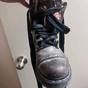 Dr. Martens Black Floral Boots